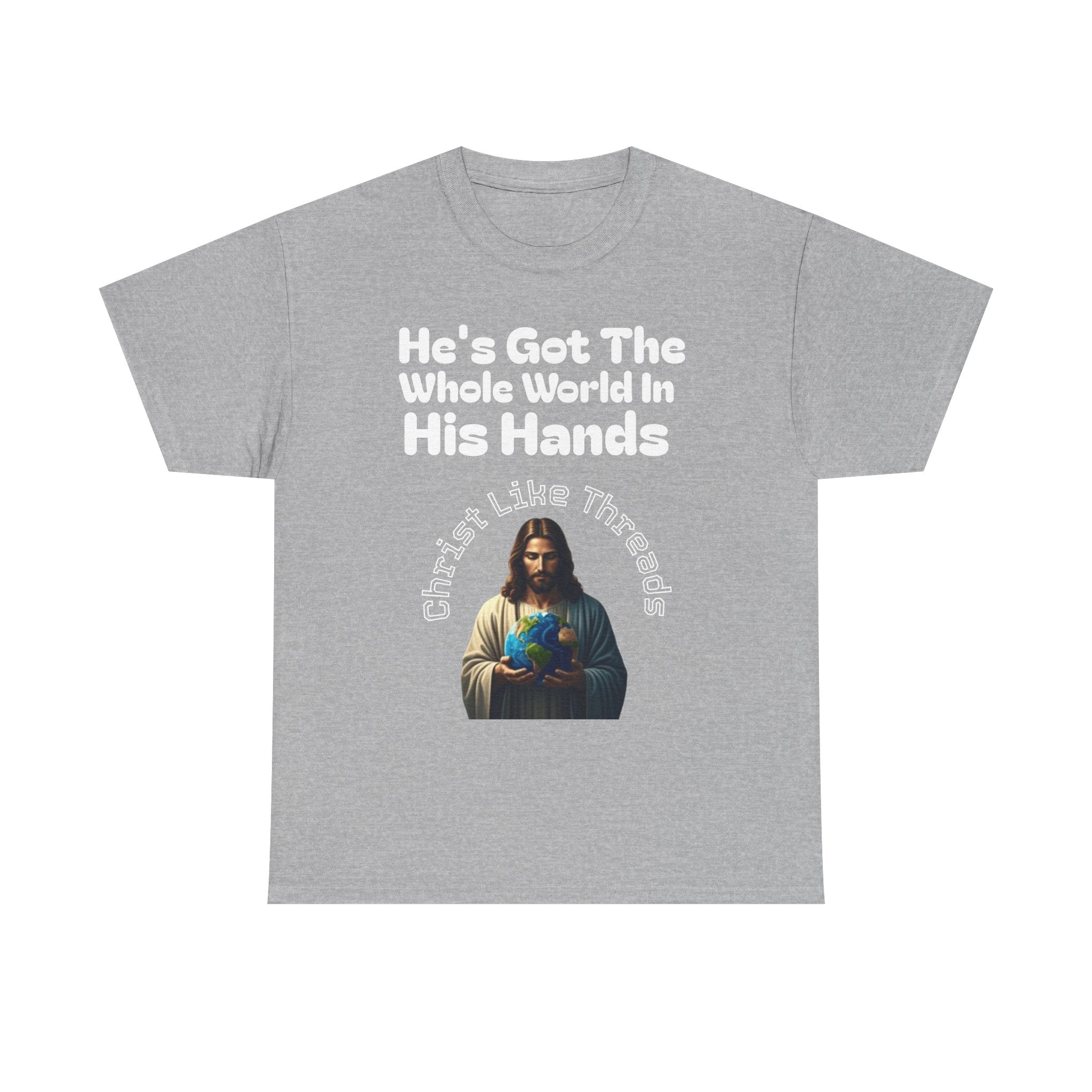 "He's Got the Whole World in His Hands" Unisex Heavy Tee