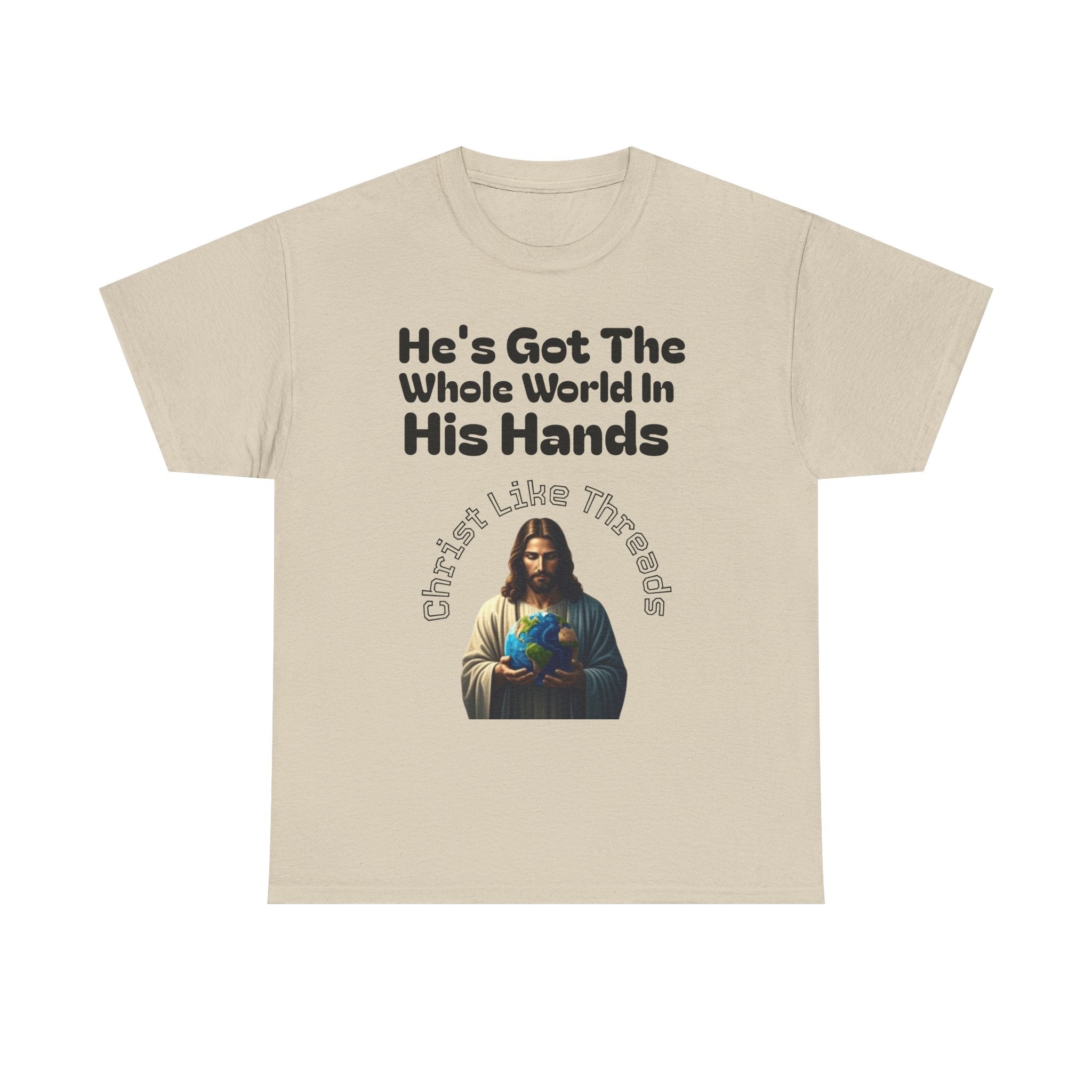 "He's Got the Whole World in His Hands" Unisex Heavy Tee