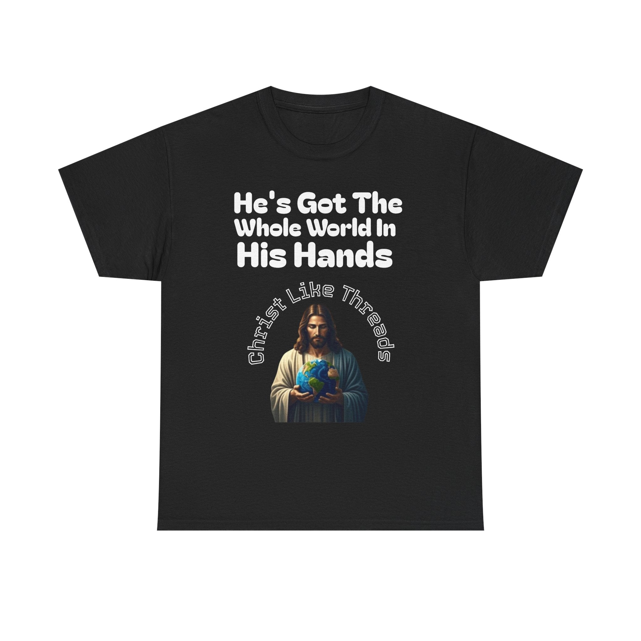 "He's Got the Whole World in His Hands" Unisex Heavy Tee