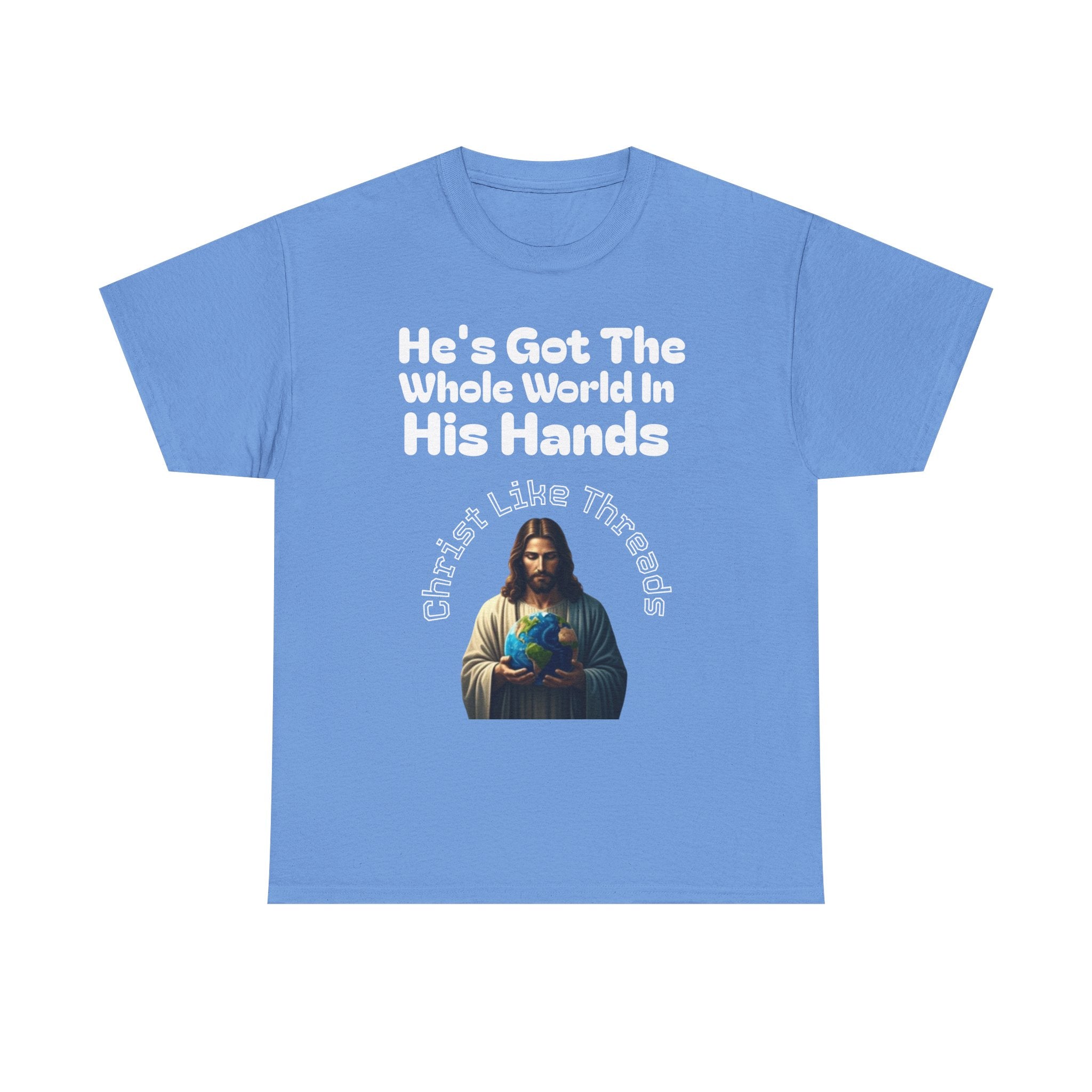 "He's Got the Whole World in His Hands" Unisex Heavy Tee