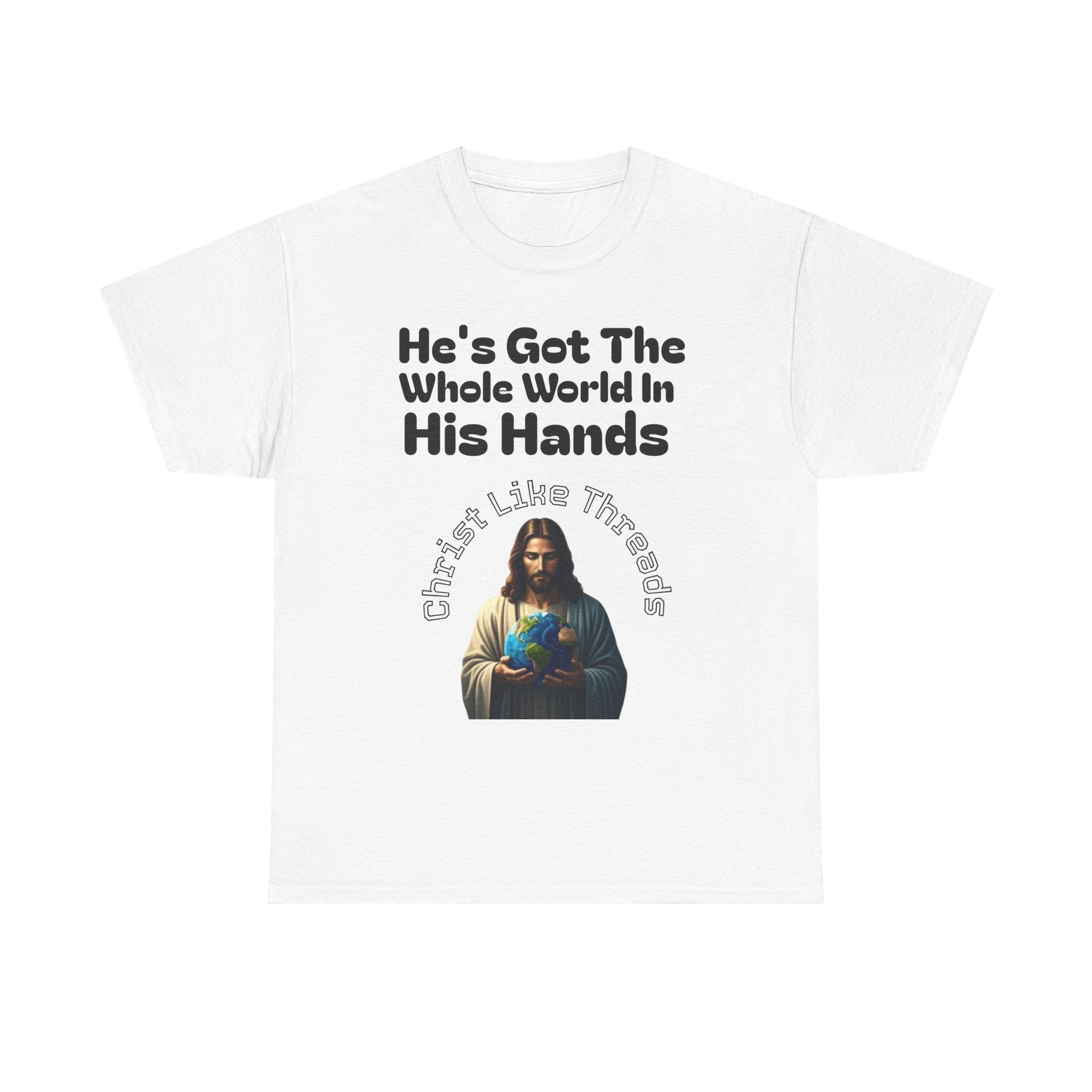 "He's Got the Whole World in His Hands" Unisex Heavy Tee